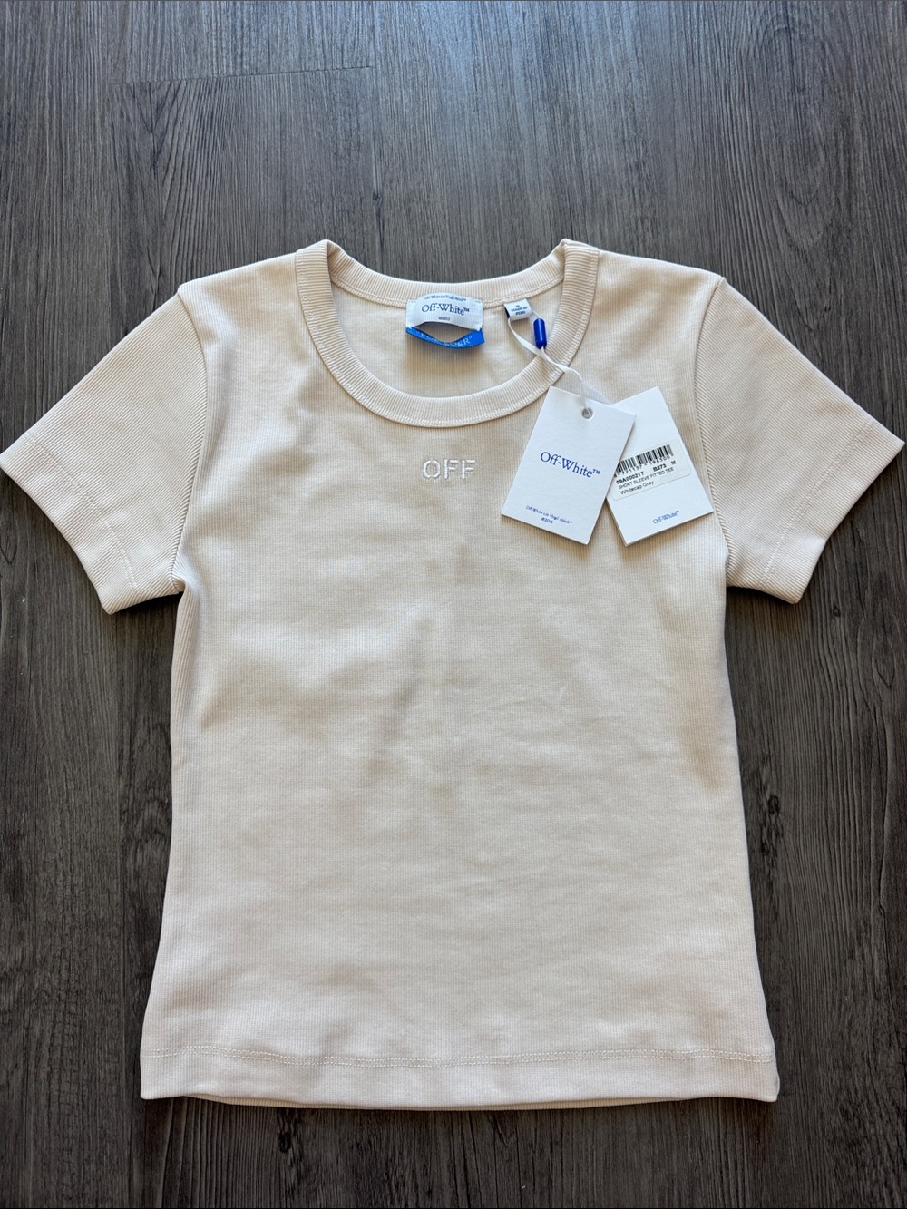 Off White short sleeve fitted tee